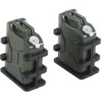 Quueppty 2 Adet Mini Simülasyon Yakıt Tankı Dekorasyon Araçları 1/8 1/10 Rc Paletli Araba Eksenel SCX10 Traxxas Trx4 RC4WD D90, Yeşil (Yurt Dışından)