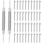 Quueppty 40 Adet L 22MM Çap 1.5mm Paslanmaz Çelik Hızlı Çıkarma Yay Çubukları ve 2 Adet Çift Uçlu Saat Kayışı Çıkarma Aleti (Yurt Dışından)