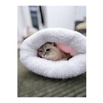 Quun Kedi köpek uyku tulumu yatak Pembe Beyaz velsoft şık tasarım box