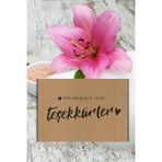 Quun Siparişiniz İçin Teşekkürler Yazan Teşekkür Kartı 50 Adet 8X5 Cm Yüksek Kaliteli 300 Gr Kraft Kuşe
