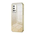 QUYISHAN VIVO IQ00 Z5 ile Uyumlu Cep Telefonu Kılıfı Kılıfı,Şeffaf Glitter Elektrokaplama Hibrit Koruyucu Telefon Kapağı,İnce Şeffaf Çizilmez Darbe Emici TPU Tampon Kılıf IQ00 Z ile Uyumlu