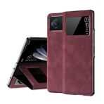 QUYISHAN Xiaomi Mi Mix Fold 2 ile Uyumlu Deri Kılıf, Folyo Kapaklı Manyetik İnce Telefon Kılıfı Kılıf, Düşmeye Karşı Koruma Darbeye Dayanıklı Sert PC Koruyucu Kapak, Destekli İnce Hafif Telefon Kılıfı