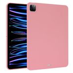QUYISHAN Xiaomi Pad 6S Pro 12.4 inç 2024 ile Uyumlu İnce Tasarım Mat TPU Kauçuk Yumuşak Cilt Silikon Koruyucu Kapak, Hafif Darbeye Dayanıklı Koruyucu Kılıf (Pembe)