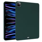 QUYISHAN Xiaomi Pad 6S Pro 12,4 inç 2024 ile uyumlu İnce Tasarım Mat TPU Kauçuk Yumuşak Cilt Silikon Koruyucu Kapak, Hafif Darbeye Dayanıklı Koruyucu Kılıf (Koyu Yeşil)
