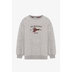 Quzu California Nakışlı Oversize Sweatshirt Grimelanj