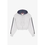 Quzu Kapüşon Garnili Fermuarlı Sweatshirt Karmelanj