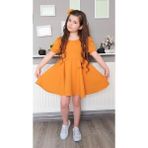 Quzucuk Kids Kız Çocuk Baharlık Hardal Elbise