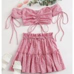 Quzucuk Kids Kız Çocuk Baharlık Pembe Büstiyerli Takım