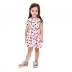Quzucuk Kids Kız Çocuk Figürlü Pembe Elbise