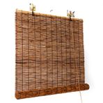 Qweasdf Kamış Bambu Doğal El Örgüsü 60x230 cm Stor Perde
