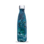 Qwetch QD3487 Çiçek Desenli Isı Yalıtımlı 500 ml Turkuaz Termos