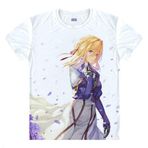 QYIFIRST Manga Japon Anime Evergarden Cosplay Tişört Kostüm /Stil 5/ Beyaz S (EU XS)