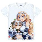 QYIFIRST Manga Japon Anime FGO Night Grand Zero Ruler Joan of Arc Jeanne d'Arc Cosplay Tişört Kostüm /Tarz 2/ Beyaz M (EU S) Göğüs 98 cm