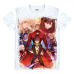 QYIFIRST Manga Japon Anime FGO Night Grand Zero Saber Emiya Shirou Cosplay Tişört Kostüm /Tarz 14/ Beyaz L (EU M) Göğüs 104 cm
