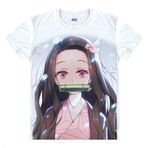 QYIFIRST Manga Japon Anime Kimetsu Demon Kamado Nezuko Cosplay Tişört Kostüm/Stil 2/ Beyaz L (EU M)