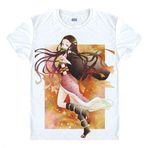 QYIFIRST Manga Japon Anime Kimetsu Demon Kamado Tanjirou Kamado Nezuko Cosplay Tişört Kostüm/Stil 5/ Beyaz M (EU S)