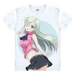 QYIFIRST Manga Japon Anime Sins Elizabeth Liones Cosplay Tişört Kostüm /Stil 6/ Beyaz L (EU M)