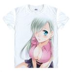 QYIFIRST Manga Japon Anime Sins Elizabeth Liones Cosplay Tişört Kostüm /Stil 7/ Beyaz XL (EU L)