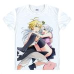 QYIFIRST Manga Japon Anime Sins Meliodas Dragon's Sin of Wrath Cosplay Tişört Kostüm /Stil 12/ Beyaz S (EU XS)