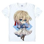 QYIFIRST Manga Japon Anime Violet Cosplay Tişört Kostüm /Stil 1/ Beyaz XL (EU L)