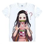 QYIFIRST Manga Japon Anime Yaiba Demon Kimetsu Kamado Nezuko Cosplay Tişört Kostüm /Stil 16/ Beyaz XL (EU L)