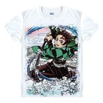 QYIFIRST Manga Japon Anime Yaiba Slayer Kamado Tanjirou Cosplay Tişört Kostüm /Stil 12/ Beyaz XXL (EU XL)