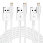 QZIIW [Apple MFI Sertifikalı iPhone Şarj Kablosu 10 Ft, 3 Paket Ekstra Uzun USB'den Yıldırım Kablosuna 10 Ayak, Apple Şarj Güç Kablosu iPhone 14 13 12 11 Pro Max Mini XR X 9 8 7Plus 6 6s ipad için 10