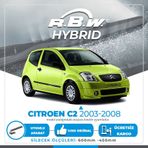 R.B.W Citroen C2 Ön 2003-2008 Hibrit Silecek Takımı