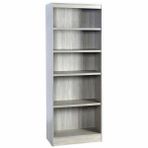R. Beyaz Cets Uzun Kitaplık 600mm Geniş Modern Tasarım Ayarlanabilir Raflar Beyaz Kaplama Ev veya Ofis Depolama Çözümü için İdealdir.