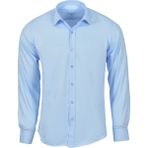 R-Germen Slim Fit Mikro Saten Erkek Spor Gömlek - 3XL - Buz Mavi