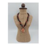 R I G Handmade Design 3'ü 1 Arada (Obsidyen, Yıldız, Mercan) Doğaltaş Taba ve Siyah Kadın Kolye