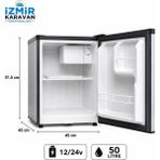 R-Line Karavan Tekne Buzdolabı 50 Litre 12/24V Gri - GRİ