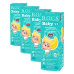 R.O.C.S. Baby 0-3 Yaş Muz Püresi Tadında 4x45 gr Bebek Diş Macunu