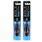 R.O.C.S. Baby Neon Ekstra Soft 0-3 Yaş 2'li Mavi Set Diş Fırçası