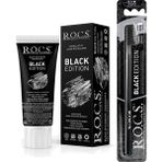 R.O.C.S. Black Edıtıon Kömür Özleri Ile Diş Macunu ve Diş Fırçası Seti