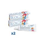 R.O.C.S. Kids 2x45 gr 3-7 Yaş Florürsüz Diş Macunu Meyve Külahı Tadında ve Balon Sakızı 4-7 Yaş Diş Macunu
