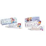 R.O.C.S. Kids 45 g 3-7 Yaş Florürsüz Diş Macunu Meyve Külahı Tadında ve Balon Sakızı 4-7 Yaş Diş Macunu
