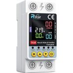 R - STAR Rstar 63A Wifi Akıllı Kaçak Akım Rölesi Tuya Uyumlu ABS Malzeme ile Voltaj ve Akım Koruyucu RSTAR-63LW