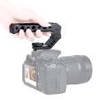 R005 Kamera Üst Kol Kamera Peynir Sapı Evrensel Video Stabilizasyon Ekipmanı W Mikrofon, LED Işık, Monitör, Kolay Düşük Açılı Metal Bağlantılar için 3 Soğuk Ayakkabı Adaptörü