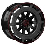 R1 Wheels 19 inç 5*112 ET38 Siyah-Kırmızı Jant Takımı (J-3425) (2024)