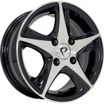R1 Wheels 4*100*13*5.5 ET35 CH73.1 Siyah Elmas Kesim Ako Jant Modeli (4AD)
