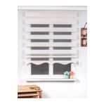 R18 Bambu Zebra Stor Güneşlik Perde Etek Dilimli (Alüminmyumkasa) ekruithalzebra, Ekru, 160 x 200