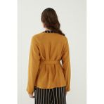 R4 Moda Pocahontas Ceket - Standart - Açık Hardal