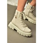 R973970109 Bej Kalın Tabanlı Kadın Bot