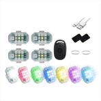 Ra-Chelea Strobe Light Motosiklet LED Flaş Flaş Anti-Collacion Uyarı Işık Araç Bisikleti Su Geçirmez Kablosuz Uzaktan Kumanda, 4 Pc (Yurt Dışından) - Aydınlatma / far /lamba