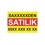 Rabadon Satılık İlan Afişi – 70cm X 100cm - Sahibinden Satılık Yazısı Tabelası – Dayanıklı Branda
