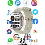 Rabbit Store Akıllı Saat Konuşma Özellikli Watch 8 Ultra 49MM Amoled Ekran - Krem - 49 mm