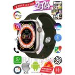Rabbit Store Apple iPhone 11 Pro Max Uyumlu Akıllı Saat Watch 9 MAX+2024 45MM Kordon Hediyeli Amoled Ekran - 45 mm - Yeşil