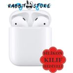 Rabbit Store Tüm Telefonlarla Uyumlu Airpds Bluetooth Kulaklık Kılıf Hediyeli. - Beyaz