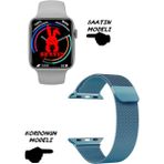 Rabbit Store Wacht 8 Pro Akıllı Saat Nfc Özellikli Bt Konuşma Özellikli Akıllı Saat Demir Kordon - 45 mm - Açık Mavi